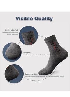 5 Pairs Mens 100 percent Cotton Crew Socks Mid Calf Dress Socks Moisture Wicking Suitable for All Seasons Striped Pattern in a Variety of Colors for Business Casual Wear - pzsku/Z5123D50F00E18960316CZ/45/_/1720270865/444fa731-1c21-4bec-9427-31a7fbd94c7b