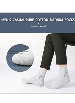 5 Pairs Mens 100 percent Cotton Crew Socks Mid Calf Dress Socks Moisture Wicking Suitable for All Seasons Striped Pattern in a Variety of Colors for Business Casual Wear - pzsku/Z5123D50F00E18960316CZ/45/_/1720270962/8e16f84a-71d7-4bf2-a9cb-80a9a51c34d8