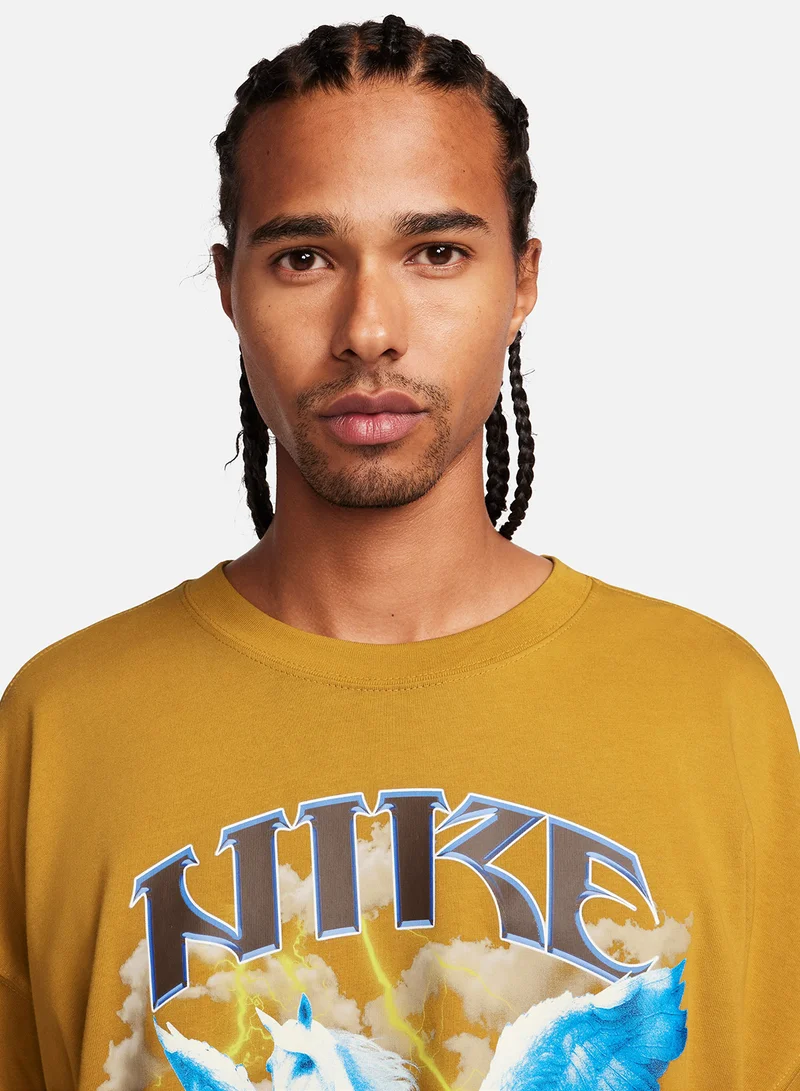 Nike  Logo Crew Neck Oversized T-Shirt for Men | Best Price UAE