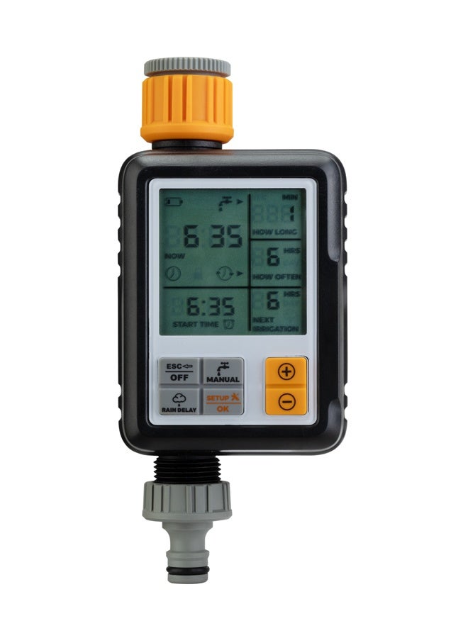 LAWAZIM Outdoor Automatic Intelligent Watering Timer - Programmable Waterproof Water Sprinkler Controller with Large Screen, Manual Mode & Rain Delay - For Garden Hose, Drip Irrigation, and Lawn Yard - Image 3