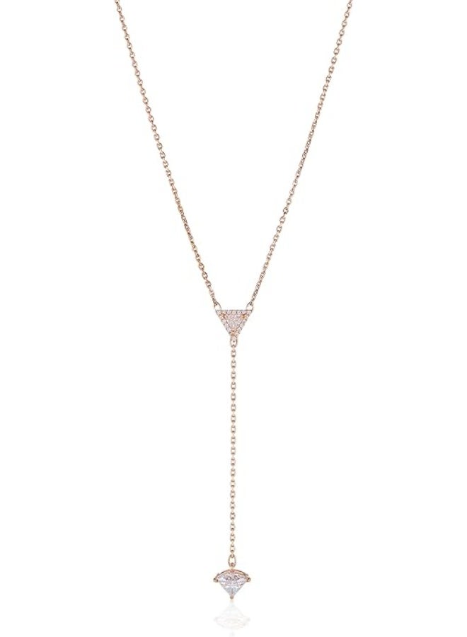 Swarovski Ortyx Y Necklace Rose Gold for Women with Pendant with White Zirconia Crystals - Image 1
