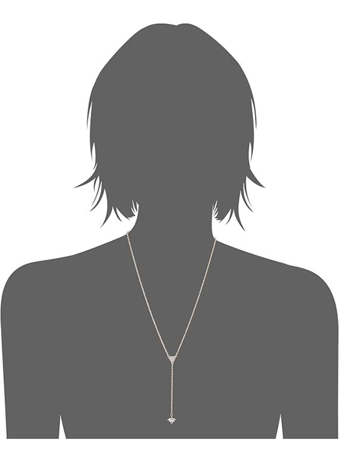 Swarovski Ortyx Y Necklace Rose Gold for Women with Pendant with White Zirconia Crystals - Image 4