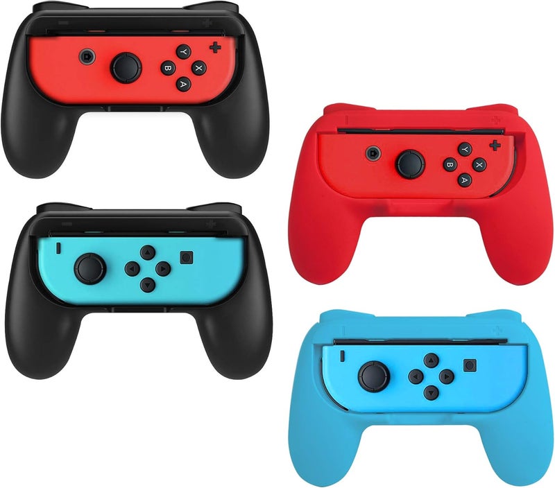 Beastron قبضات Joy Con متوافقة مع نينتندو سويتش، مجموعة مقبض لوحدة تحكم نينتندو جيم سويتش Joy Con 4 حزمة (تشطيب غير لامع) - Image 1