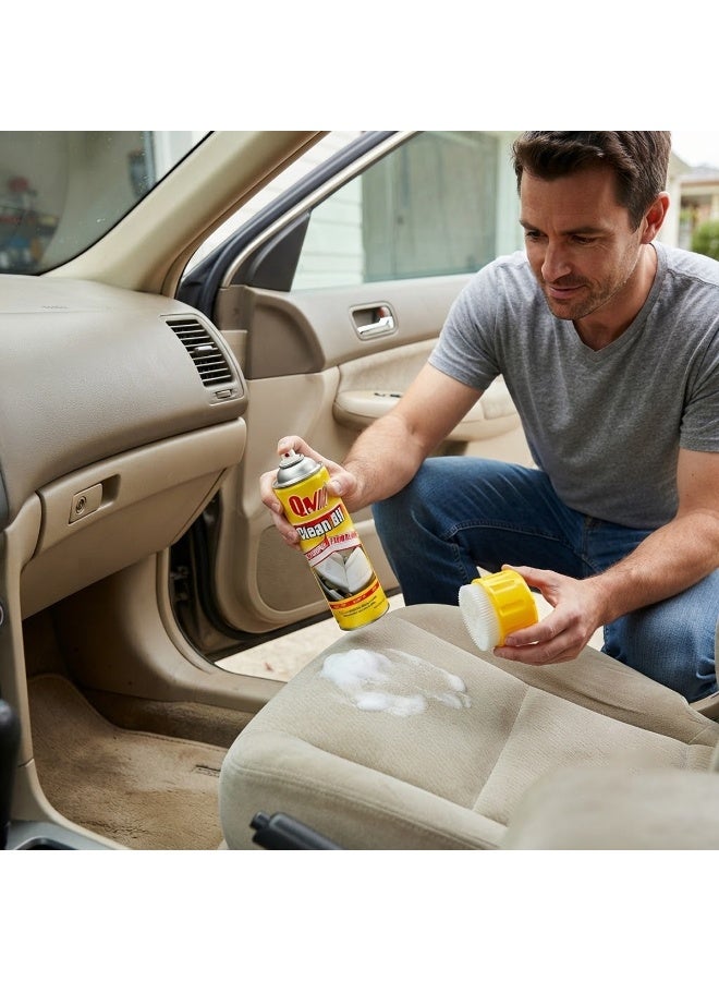 Multi Purpose Foam Cleaner Spray with Brush for Car Interior Upholstery Carpet Fabric Vinyl Dashboard Door Panels Leather Seat Cleaner Stain Remover Home Office Sofa Rug Shoe Cleaning Foam Aerosol Fresh Scent 650ml - Image 4