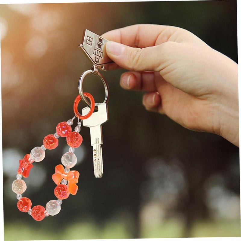 ABOOFAN Cute Beaded Phone Lanyard Strap Key Ring Pendant Dual Function Keychain and Phone Charm for Women and Girls Stylish Accessory for Everyday Use - Image 5