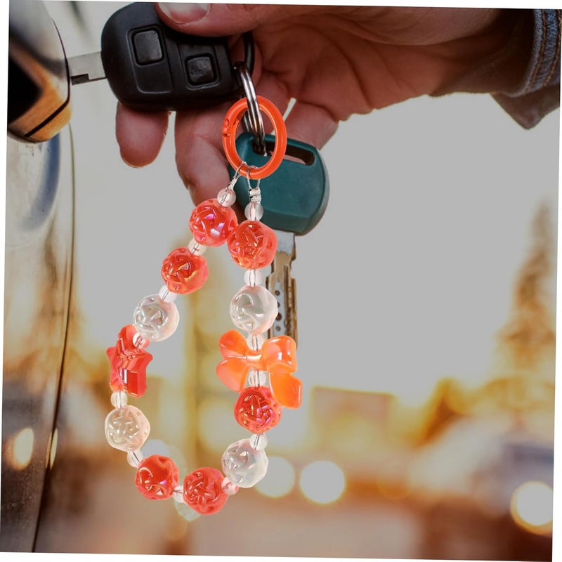 ABOOFAN Cute Beaded Phone Lanyard Strap Key Ring Pendant Dual Function Keychain and Phone Charm for Women and Girls Stylish Accessory for Everyday Use - Image 3