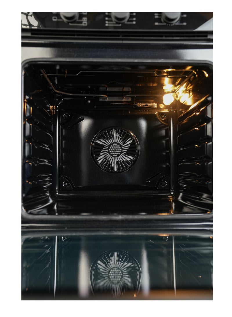 General Goldin Built-In Electric Oven, black panel7 Programs, 72 Lt, 60x60 cm, Power Timer, Cooling Fan, High Quality Material - Image 5