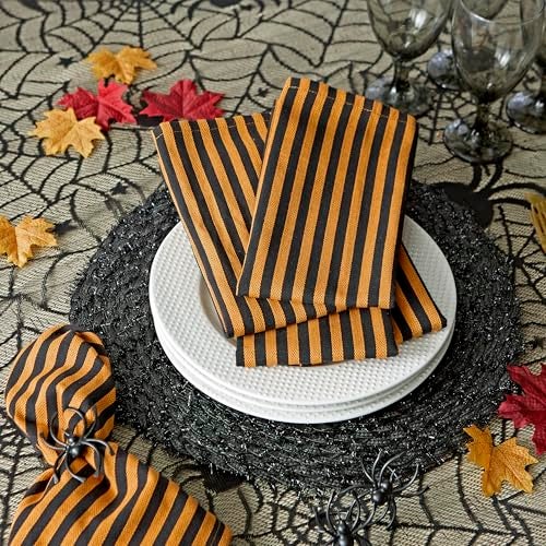 DII Black Lace Overlay Tabletop Collection Gothic Halloween Decor, Tablecloth, 54x72, Spider Web - Image 4