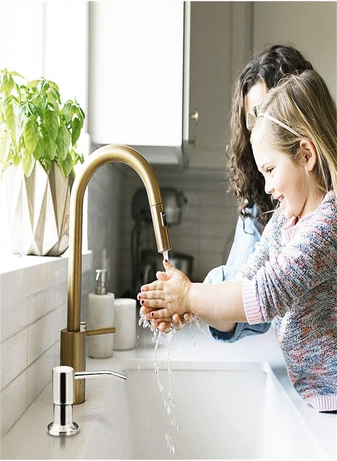 Generic Dish Soap Dispenser for Kitchen Sink, Countertop Built in Sink Soap Dispenser Pump Head with 1m/39” Extension Tube fit Kitchen Bathroom  - Image 5