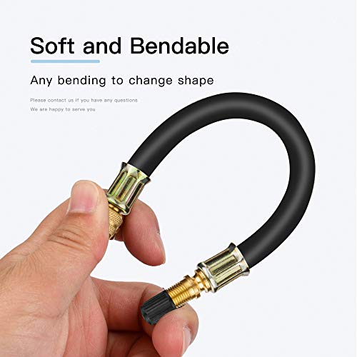 Mellbree 2pcs Valve Stem Extenders, 8.25 Inch Flexible Schrader Tire Valve Stem Extension Compatible for Harleys, RV, Stroller, Bicycles, Motorcycles and Portable Air Compressor - Image 5