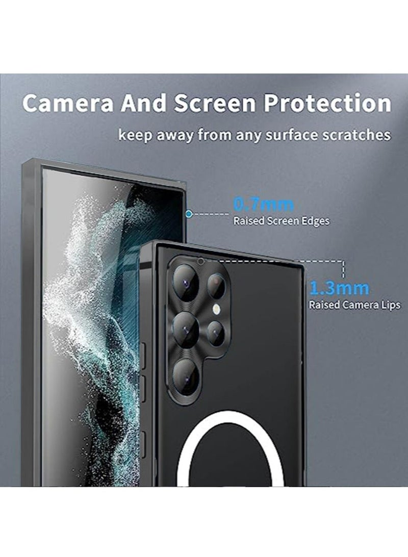 Samsung S23 Ultra 5G Metal Case Compatible with MagSafe Wireless Charger Translucent Shokproof Protective Back with Camera Lens Protection Magnetic Case Cover for Galaxy S23 Ultra 5G Accessories - Image 4