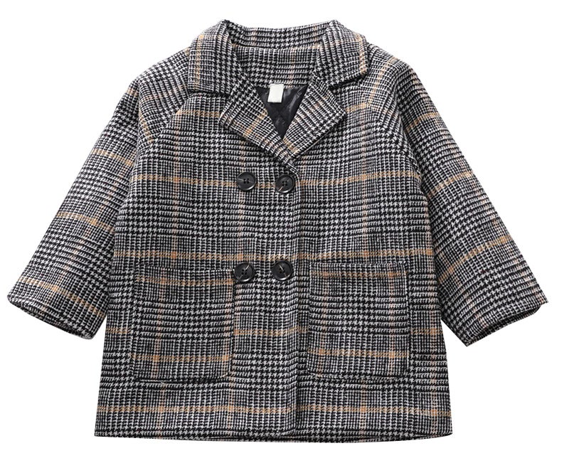 Aivtalk Toddler Boy Kids Double Breasted Wool Peacoat Notched Collar Dress Coat Winter Outwear for Little Kids Classic Trench Coat - Image 1