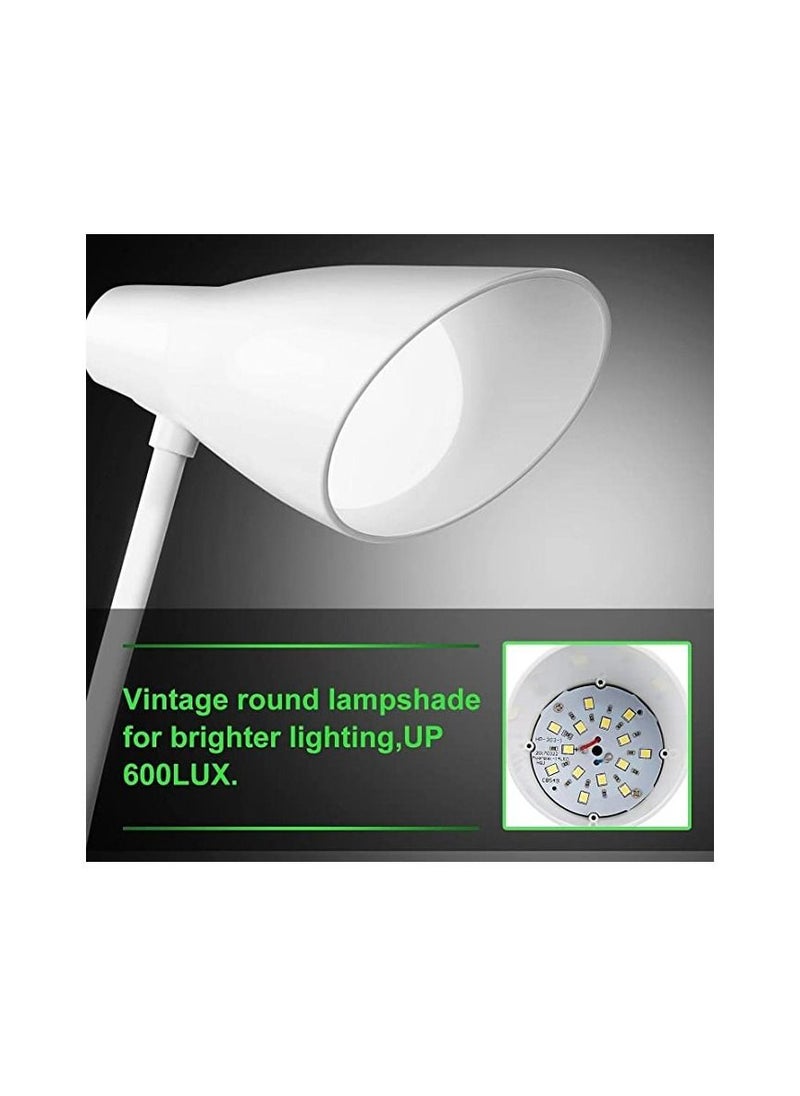Generic - LED desk lamp with a curved stand, while reading with a USB port for charging, workable and portable, 3 levels of dimming (multi-color) - Image 1