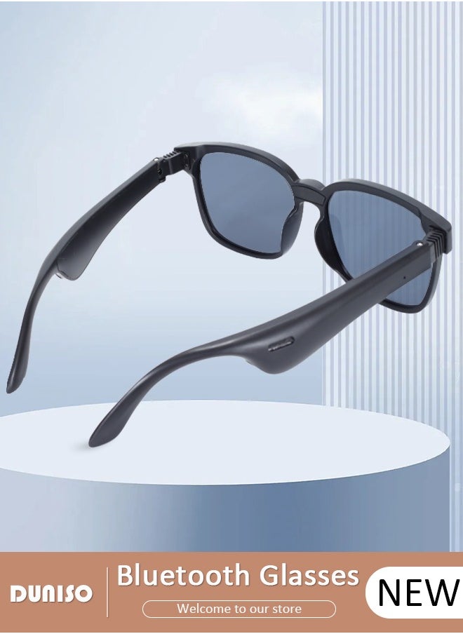 DUNISO Bluetooth Audio Smart Glasses, Blue Light Filter&Polarized Lenses for All Smart Devices Voice Assistant,Lightweight UV Protection Sunglasses ,Fashionable and Comfortable, Indoor Outdoor Entertainment Glasses for Women and Man  - Image 1