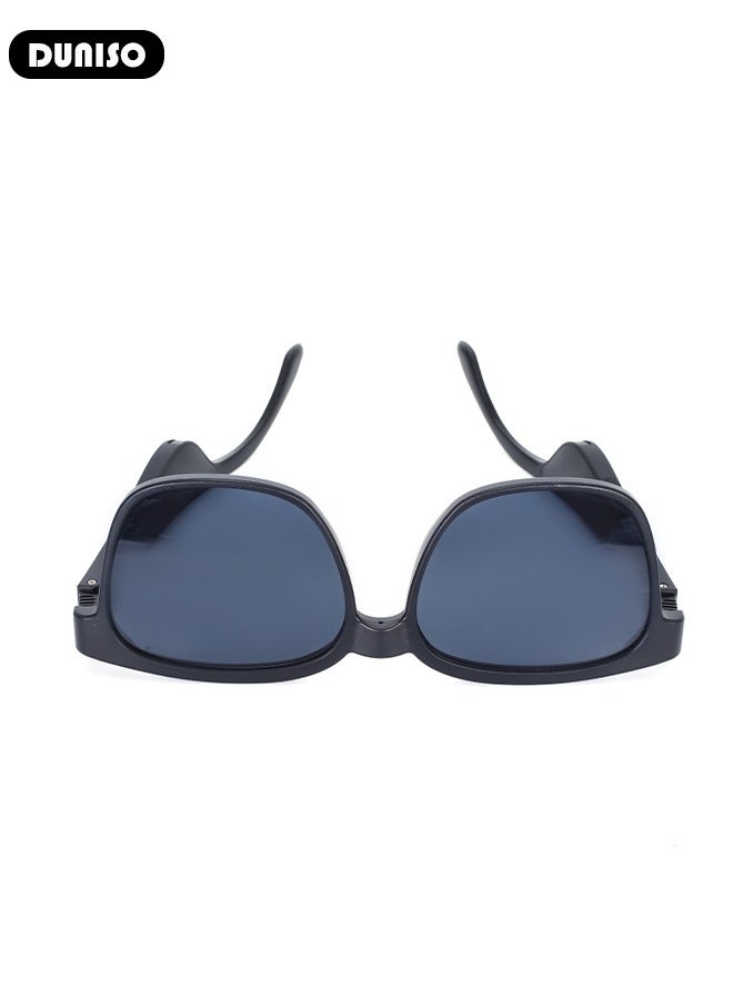 DUNISO Bluetooth Audio Smart Glasses, Blue Light Filter&Polarized Lenses for All Smart Devices Voice Assistant,Lightweight UV Protection Sunglasses ,Fashionable and Comfortable, Indoor Outdoor Entertainment Glasses for Women and Man  - Image 4