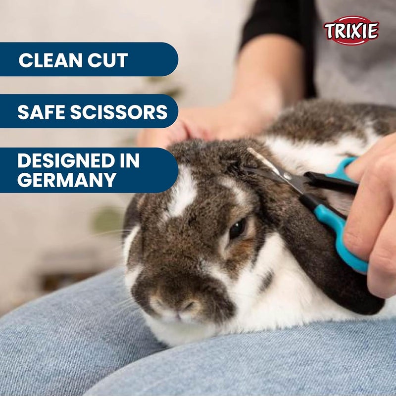 Trixie Face And Paw Scissors | Stainless Steel Grooming Scissors For Dogs And Cats | Non-Slip Rubber Handle For Easy Grip | Round-Tip Design Makes It Safe To Use Around Your Pets Face 9Cm - Image 5