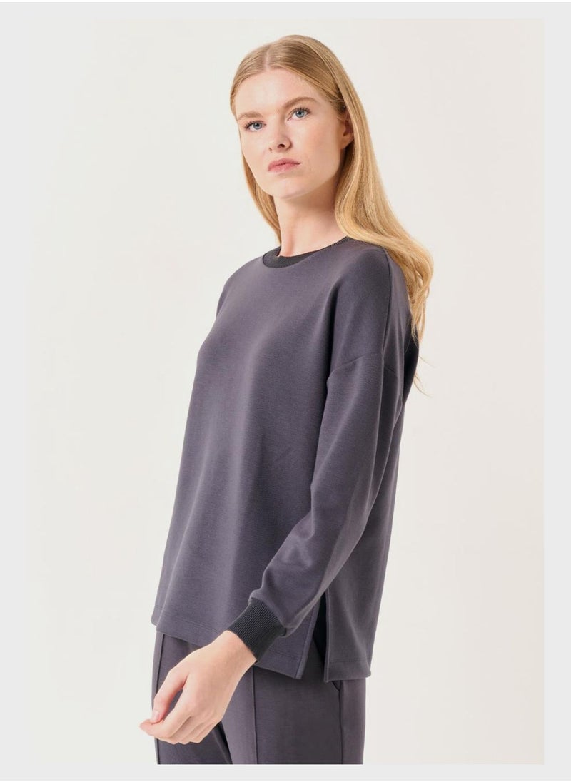 Jimmy Key Crew Neck Overszied Sweatshirt  - Image 2