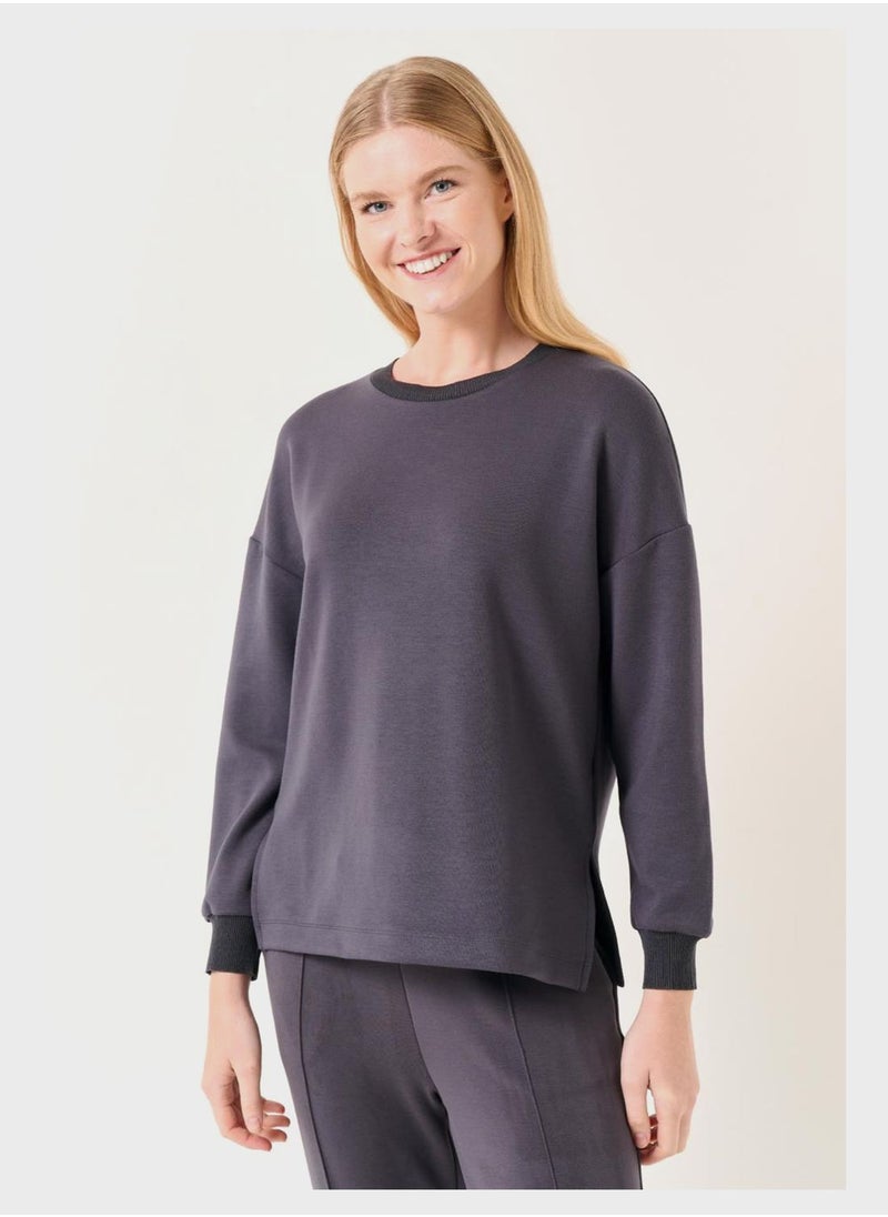Jimmy Key Crew Neck Overszied Sweatshirt  - Image 4