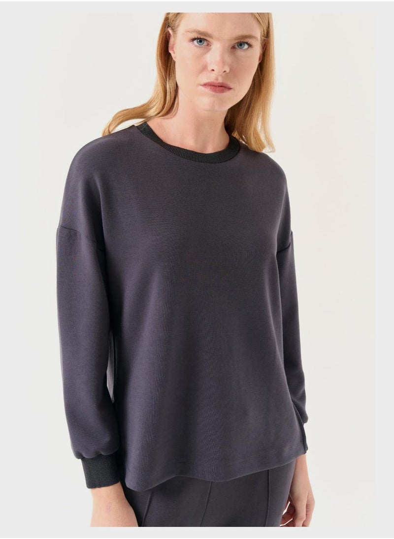 Jimmy Key Crew Neck Overszied Sweatshirt  - Image 1