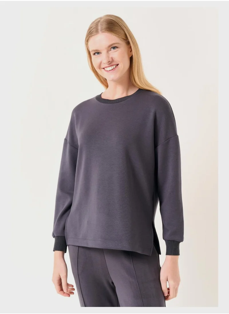 Jimmy Key Crew Neck Overszied Sweatshirt