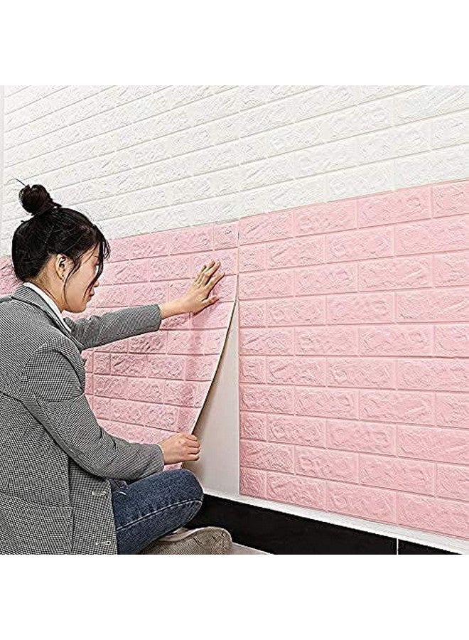 REXOTEX ألواح حائط ثلاثية الأبعاد ذاتية اللصق مقاومة للماء من ريكستكس (وردي) - Image 1