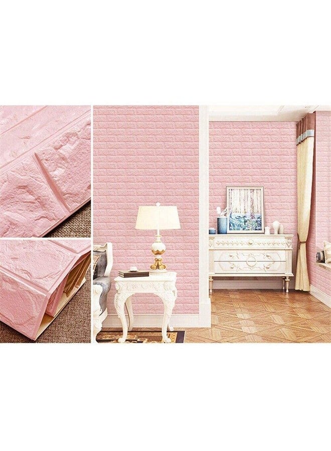 REXOTEX ألواح حائط ثلاثية الأبعاد ذاتية اللصق مقاومة للماء من ريكستكس (وردي) - Image 3