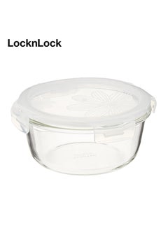 LOCK & LOCK LocknLock 870ml Oven-Safe Borosilicate Glass Round Container with Airtight Lid - Microwave, Freezer, and Dishwasher Safe  - Image 2