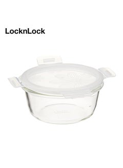 LOCK & LOCK LocknLock 870ml Oven-Safe Borosilicate Glass Round Container with Airtight Lid - Microwave, Freezer, and Dishwasher Safe  - Image 3