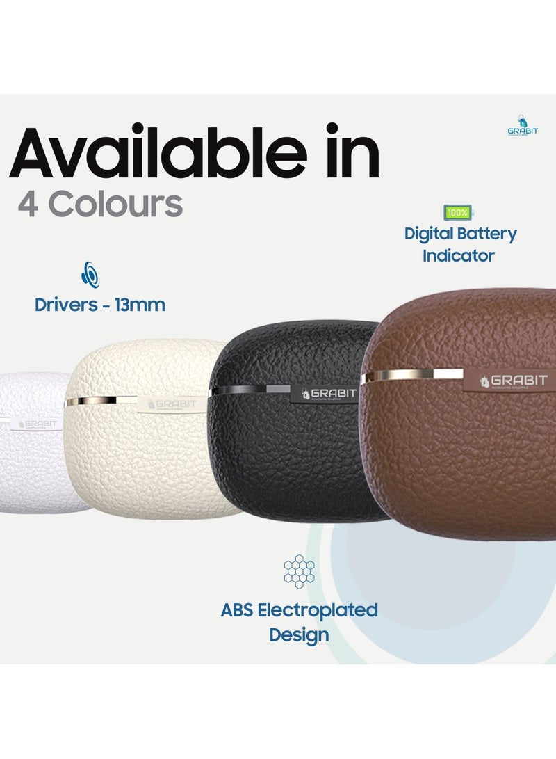 GRABIT GTUNES-GRAVEL True Wireless Earbuds – ANC, Quad-Mic, 13mm HD Sound, 20H Playback, Fast Type-C Charging  - Image 4