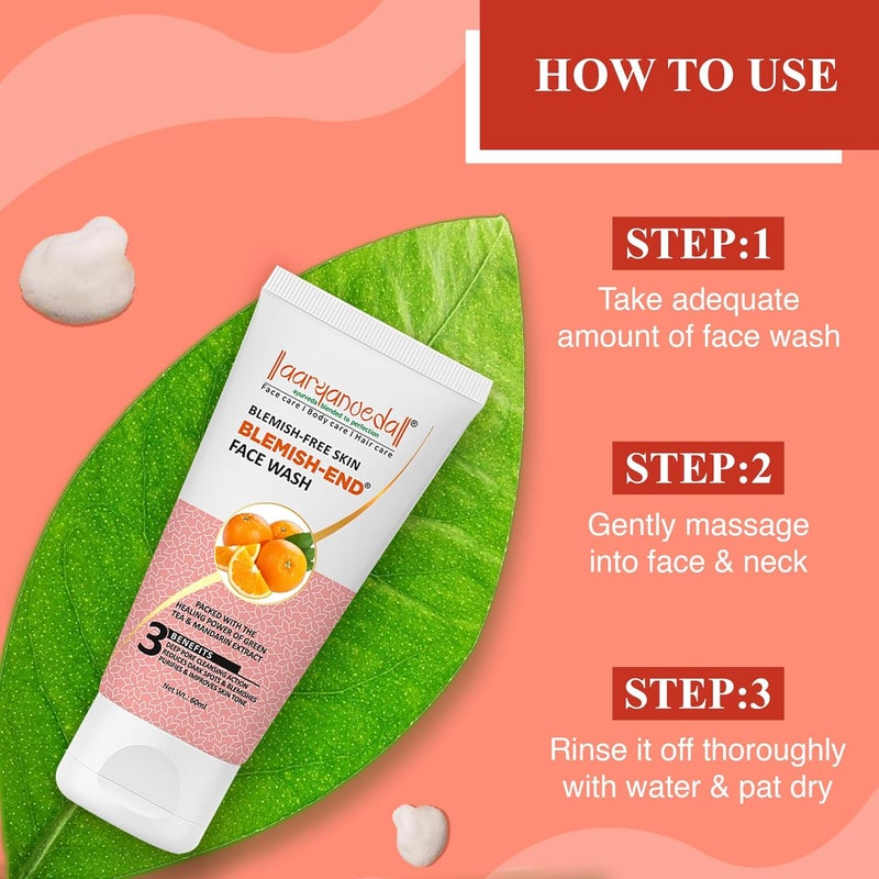Aryanveda Blemishend Face Wash For Age spot Banishes Free Radicals For Men Women 100ml - Image 3