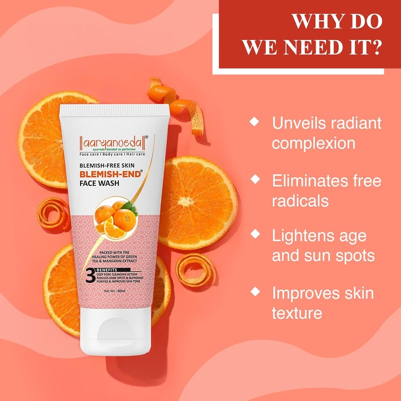 Aryanveda Blemishend Face Wash For Age spot Banishes Free Radicals For Men Women 100ml - Image 5
