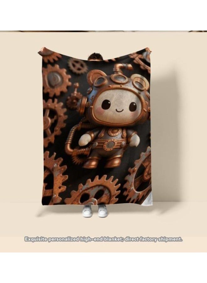 general Baby and children's cartoon flannel thin blanket (warm and comfortable, suitable for sleep, game use) 70cm*100cm - Image 2