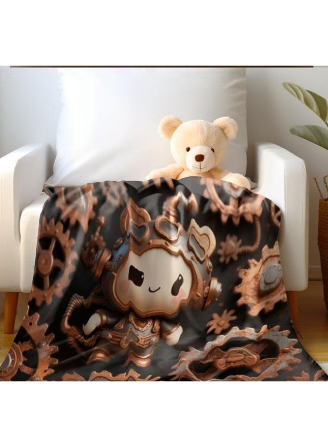 general Baby and children's cartoon flannel thin blanket (warm and comfortable, suitable for sleep, game use) 70cm*100cm - Image 3