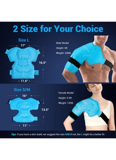 Comfytemp Comfytemp Shoulder Ice Pack Rotator Cuff Cold Therapy Wrap, FSA HSA Eligible, Large Ice Packs for Injuries Reusable Gel, Instant Cold Compression Brace for Shoulder Pain Relief, Surgery Recovery Gifts  - Image 2