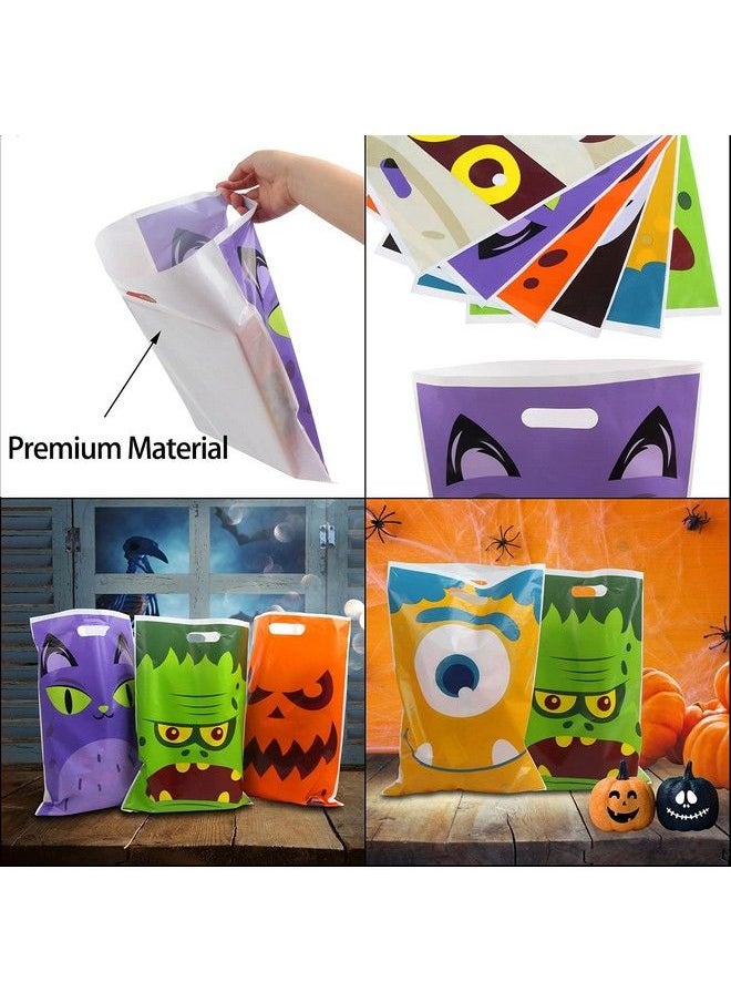 DERAYEE - Halloween Trickortreat Bags 72 Pack Halloween Goodie Candy Bags Large Plastic Gift Bag Party Favor Supplies - Image 1