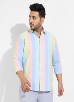 Instafab Plus Men's Multicolour Roman Striped Shirt - pzsku/Z5125245874534A346167Z/45/_/1731923804/07996e24-f450-45da-81ef-60057a7b78f6