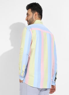 Instafab Plus Men's Multicolour Roman Striped Shirt - pzsku/Z5125245874534A346167Z/45/_/1731923806/aba05ce0-d20a-4ce3-9db8-c77caaac64b0