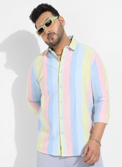 Instafab Plus Men's Multicolour Roman Striped Shirt - pzsku/Z5125245874534A346167Z/45/_/1731923827/ebd62aa4-7a57-493b-8b11-89b0404d7ff9