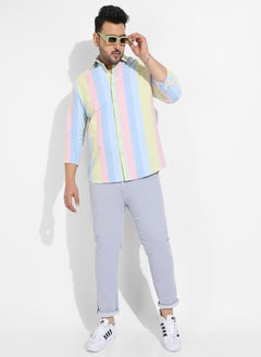 Instafab Plus Men's Multicolour Roman Striped Shirt - pzsku/Z5125245874534A346167Z/45/_/1731923911/04b0052b-769a-45bc-8c93-7ca6b34b1146