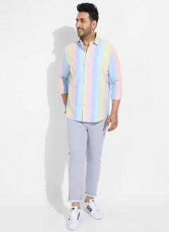 Instafab Plus Men's Multicolour Roman Striped Shirt - pzsku/Z5125245874534A346167Z/45/_/1731923941/56439a97-d28b-49f9-b17a-4e5a26857463