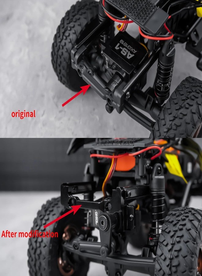 JGGZONE 1/24th RC Crawler Car CNC Machined Aluminum Front Bumper Mount Stand Front Bumper Bracket Replacement for Axial SCX24 GX470 Upgrades Parts Accessories - Image 4