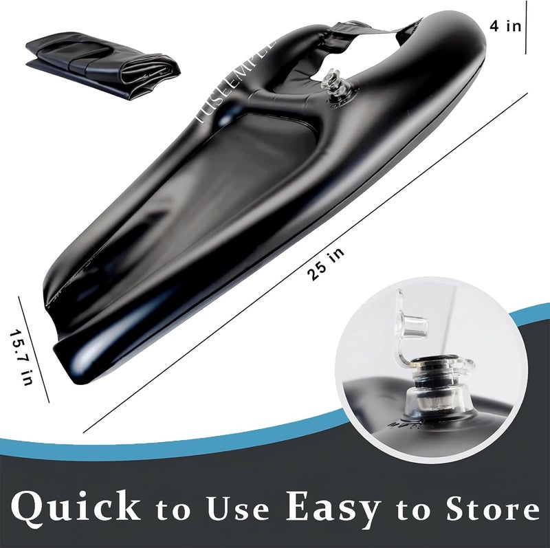 Tuseemple Portable Shampoo Bowl for Home, Portable Hair Washing Station for Sink, Hair Washing Tray for Sink at Home (Black) - Image 4