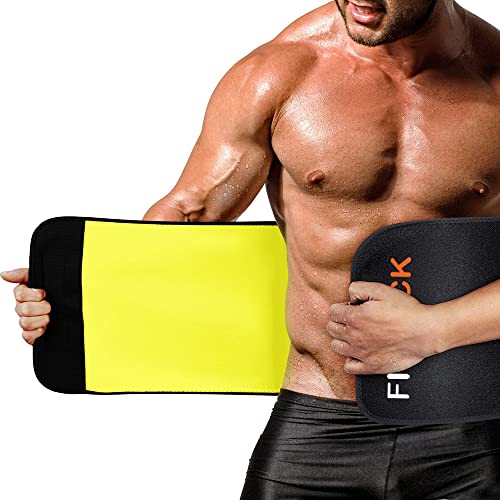 FIT PICK Sweat Belt, Stomach Belt for Women and Men Non-Tearable, Sauna Belt Waist Trainer, Sweat Belt for Men and Women Black - Image 1