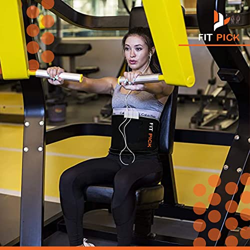 FIT PICK Sweat Belt, Stomach Belt for Women and Men Non-Tearable, Sauna Belt Waist Trainer, Sweat Belt for Men and Women Black - Image 5