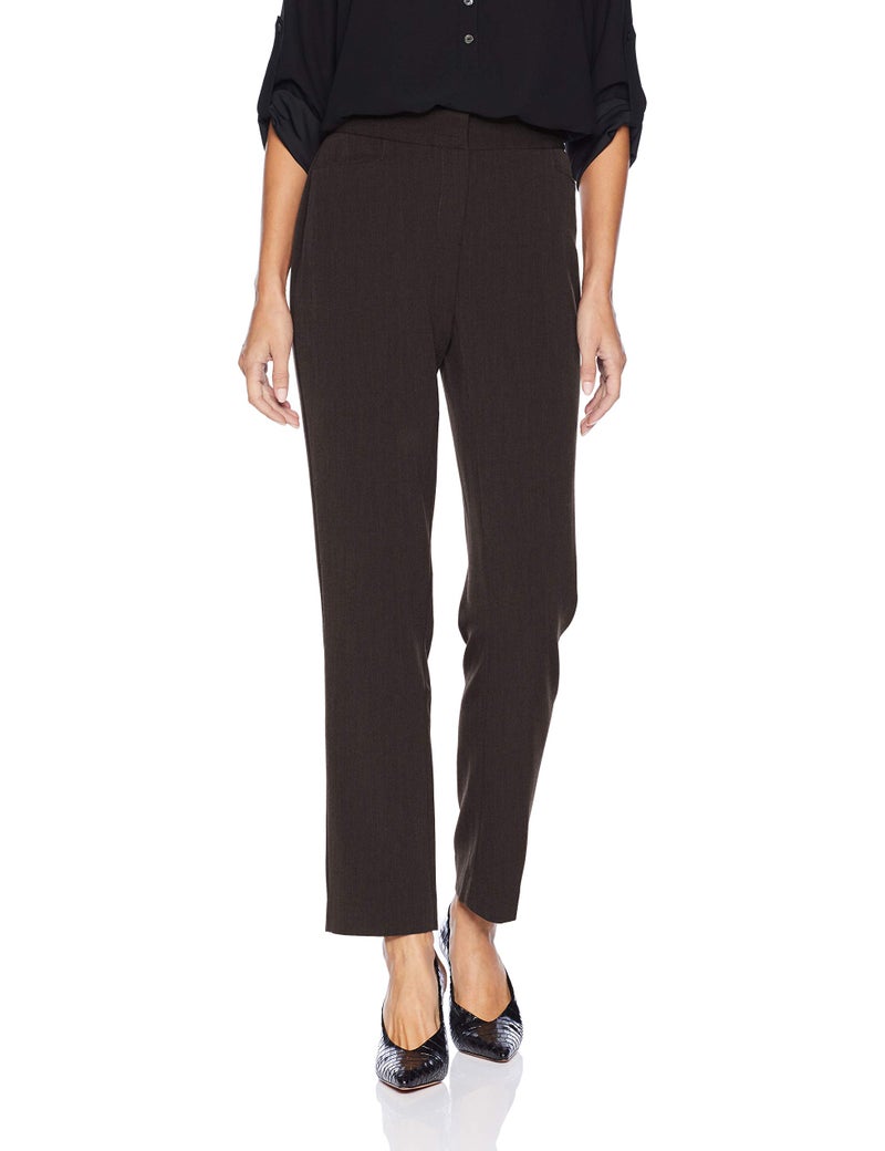 Rafaella womens Petite Curvy Fit Short Gaberdine Trouser Pants, Graphite, 12 Petite US - Image 3