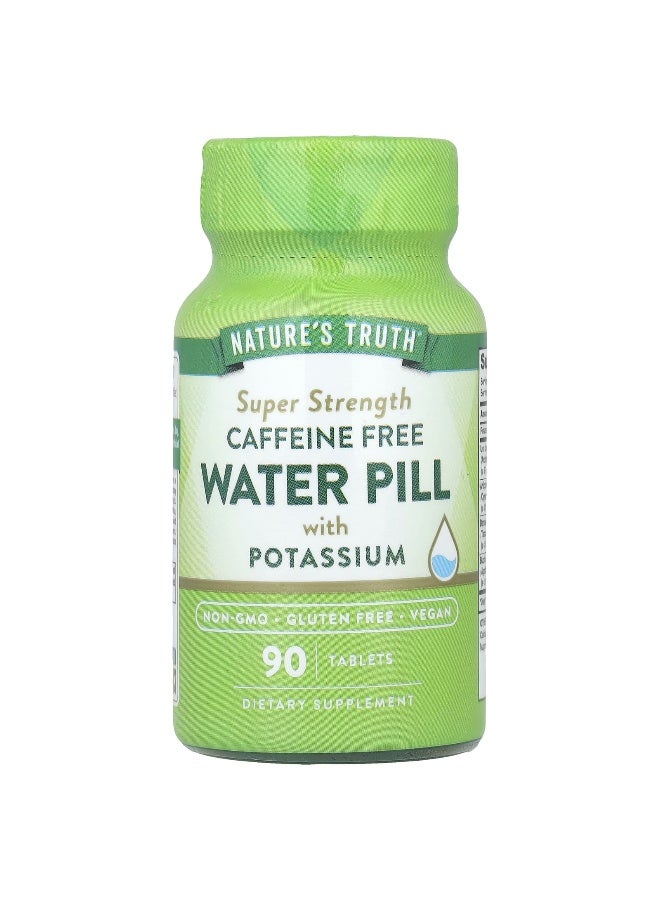 natures truth Nature's Truth, Water Pill with Potassium, Caffeine Free, 90 Tablets  - Image 1