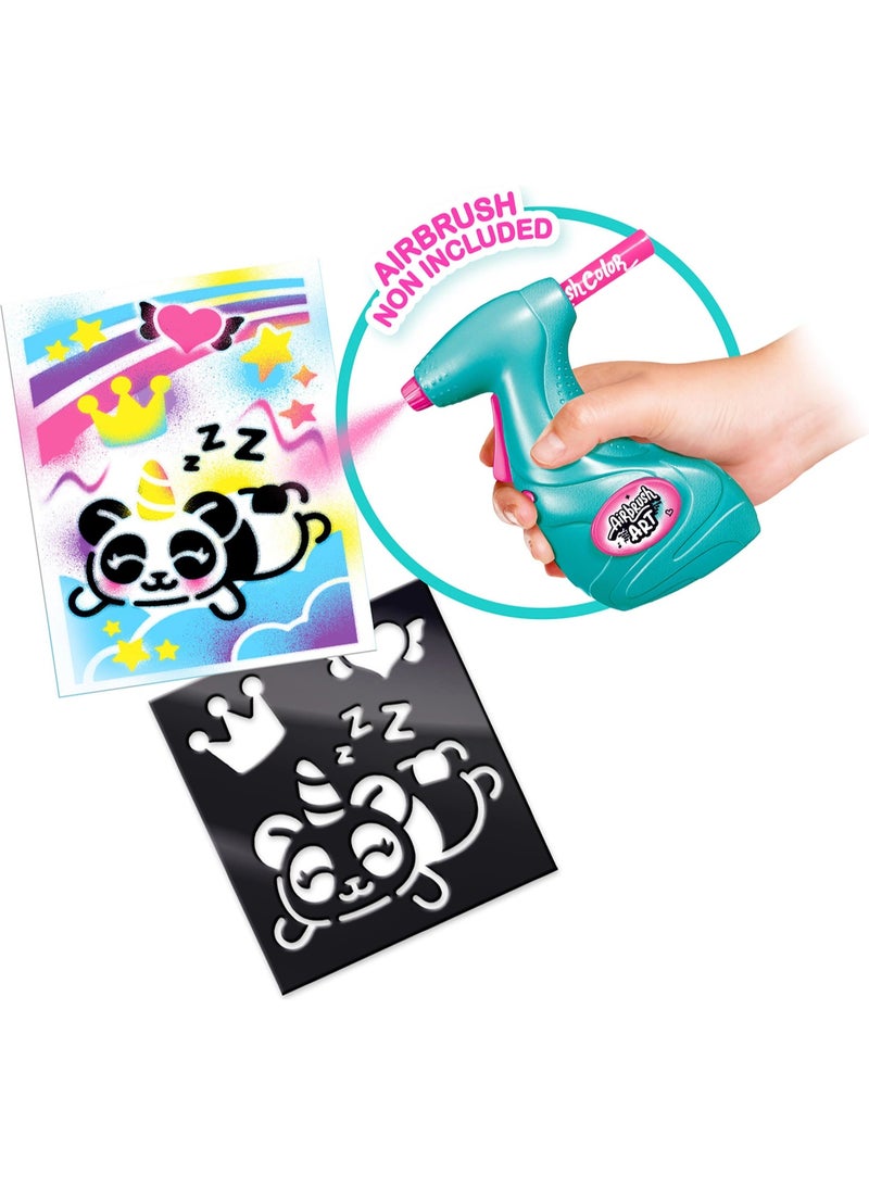 Canal Toys Airbrush Art AIR 017- Airbrush Activity Case Set with Paint Spray Gun and Paint Markers, 1 Set, Multi-Colour - Image 2