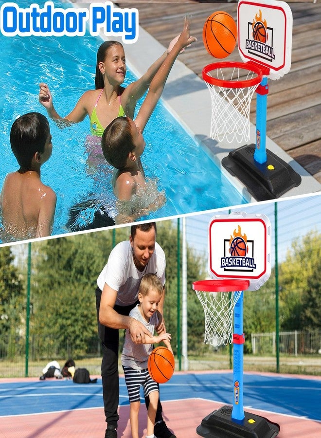 Tsomtto Toddler Basketball Hoop for Kids 1-3, Mini Adjustable Basketball Hoops Indoor with Balls Outdoor Pool Basketball Goal Sports Play Toys for 1 2 3 year old Baby Boys Girls First Birthday Gifts Age 1-2-3 - Image 4