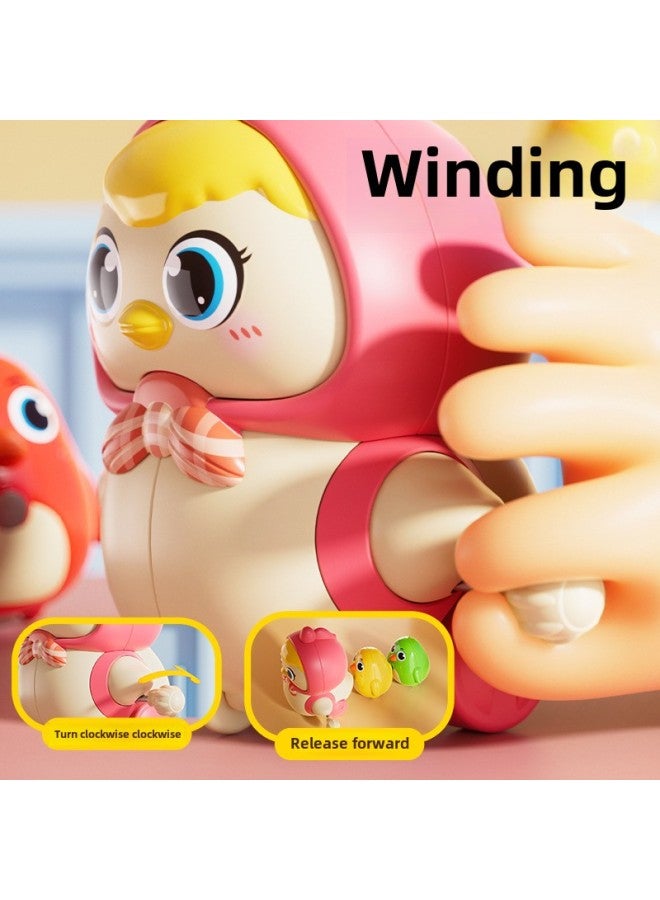 Shake Sound Explosions With Mother Chicken Swing Magnetic Chick Puzzle Cute Fun Early Education Climb Toys Wholesale-Color:Hair Strips Baby Chicken Mom Orange [opp Bag] - Image 3