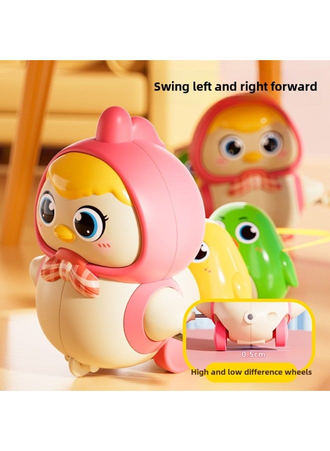 Shake Sound Explosions With Mother Chicken Swing Magnetic Chick Puzzle Cute Fun Early Education Climb Toys Wholesale-Color:Hair Strips Baby Chicken Mom Orange [opp Bag] - Image 4